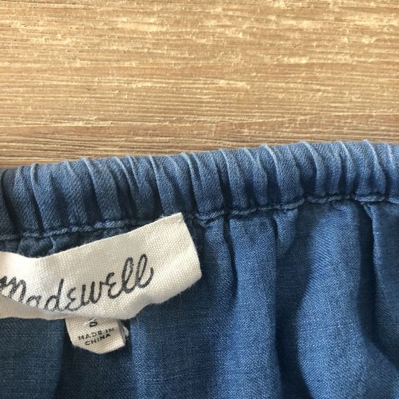 Madewell Indigo Cotton Gauzy Cold Shoulder S - Picture 4 of 6